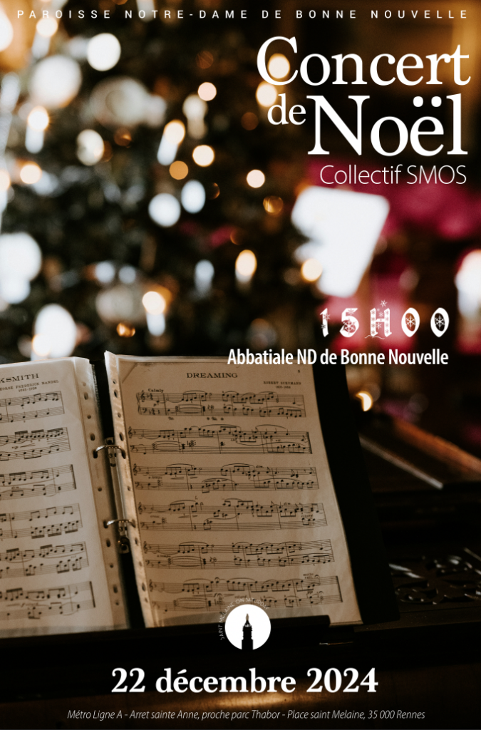 Concert de Noel, collectif SMOS, 15h Abbatiale ND de Bonne Nouvelle, 22 décembre 2024